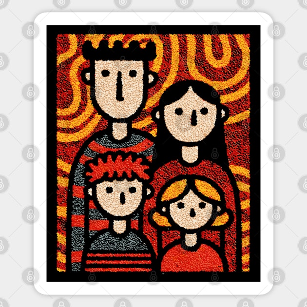 Autumn Family Portrait | The Thanksgiving Decor Sticker by TuncGK